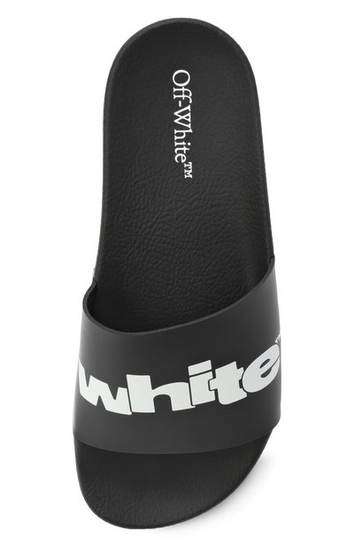 Шлепанцы OFF-WHITE черного цвета по цене 17400 руб., арт. 0BIC001S25MAT001/35-38, фото 4 Шлепанцы OFF-WHITE, арт. 0BIC001S25MAT001/35-38, фото 4