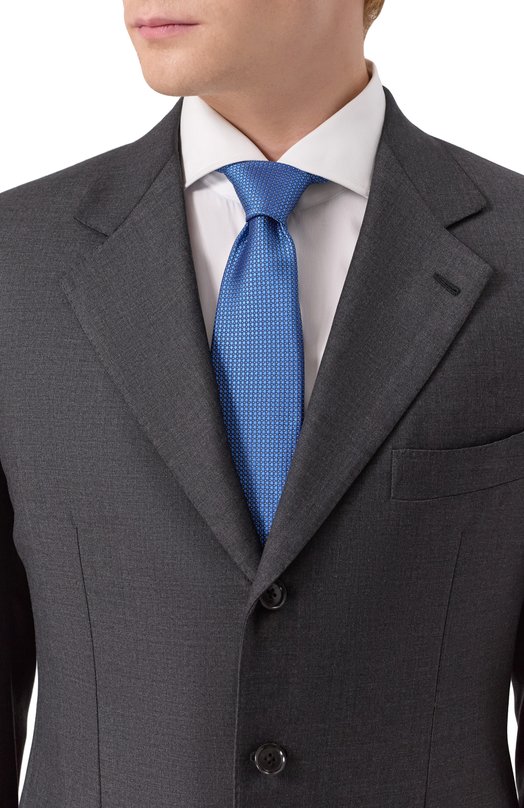 Шелковый галстук Kiton UCRVKPC05L6502 Синий  UCRVKPC05L6502 Фото 2