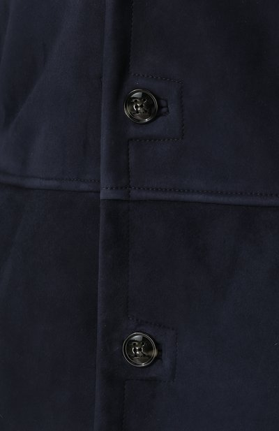 Дубленка прямого кроя на пуговицах с отложным воротником KITON темно-синего цвета по цене 938000 руб., арт. UW0443/3R88, фото 5 Дубленка прямого кроя на пуговицах с отложным воротником KITON, арт. UW0443/3R88, фото 5