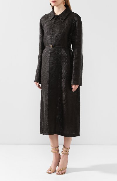 Кожаное пальто BOTTEGA VENETA коричневого цвета по цене 1280000 руб., арт. 604525/VKMA0, фото 3 Кожаное пальто BOTTEGA VENETA, арт. 604525/VKMA0, фото 3