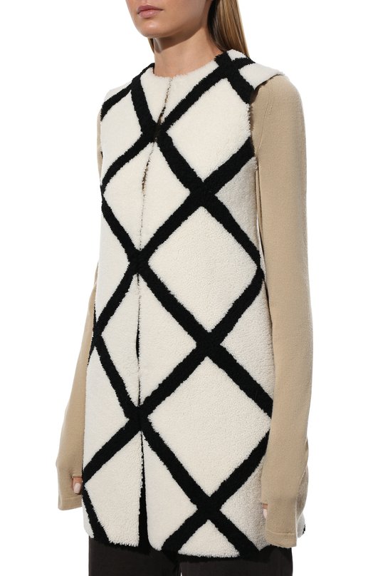 Жилет из овчины Valentino SF3FCA596CF Чёрно-белый  SF3FCA596CF Фото 3