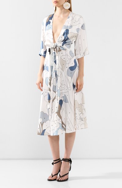 Платье из вискозы OFF-WHITE разноцветного цвета по цене 99500 руб., арт. 0WDB219S20FAB0020106, фото 3 Платье из вискозы OFF-WHITE, арт. 0WDB219S20FAB0020106, фото 3