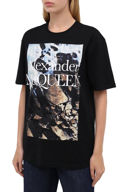 Хлопковая футболка ALEXANDER MCQUEEN, арт. 634192/QZABY, фото 3