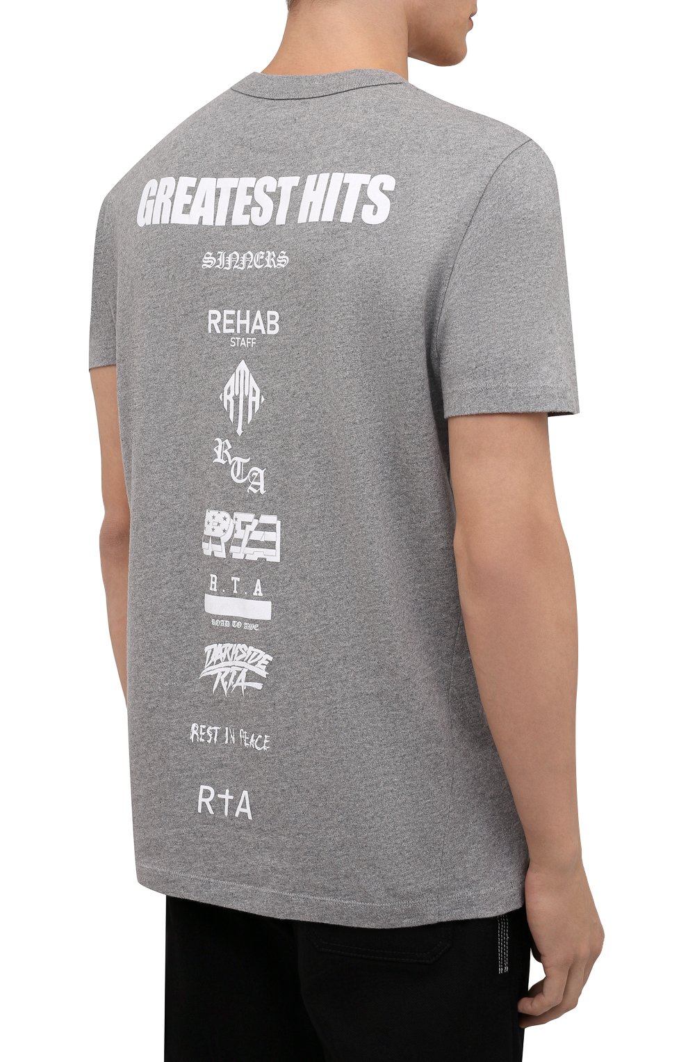 Хлопковая футболка RTA, арт. MF21-A455-7166GRYGR, фото 4