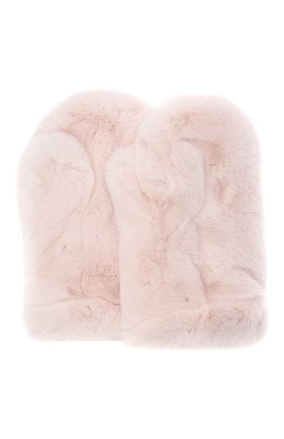 Меховые варежки из кролика YVES SALOMON ENFANT, арт. 26WEA302XXREXX