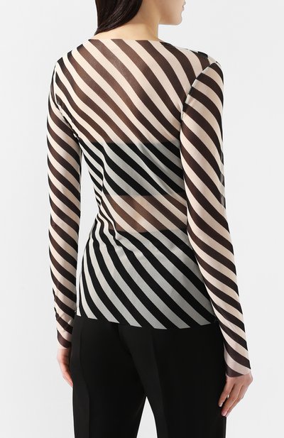 Лонгслив в полоску DRIES VAN NOTEN черного цвета по цене 29450 руб., арт. 191-31182-7196, фото 4 Лонгслив в полоску DRIES VAN NOTEN, арт. 191-31182-7196, фото 4