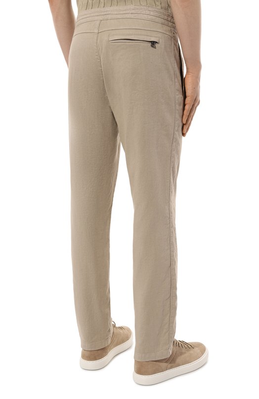 Брюки изо льна и хлопка Bogner 18507335 Бежевый  18507335 Фото 4