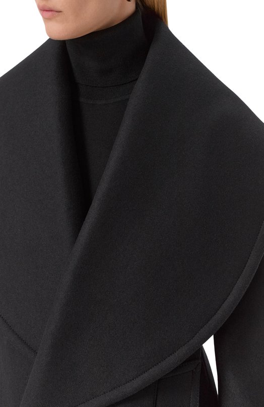 Шерстяное полупальто Bottega Veneta 834985/V00X0 Чёрный  834985/V00X0 Фото 5