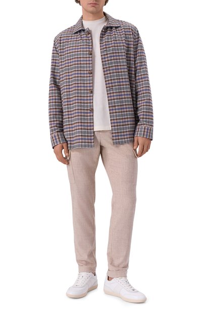 Брюки-карго из шерсти и кашемира MARCO PESCAROLO бежевого цвета по цене 76900 руб., арт. T0R/5229, фото 2 Брюки-карго из шерсти и кашемира MARCO PESCAROLO, арт. T0R/5229, фото 2