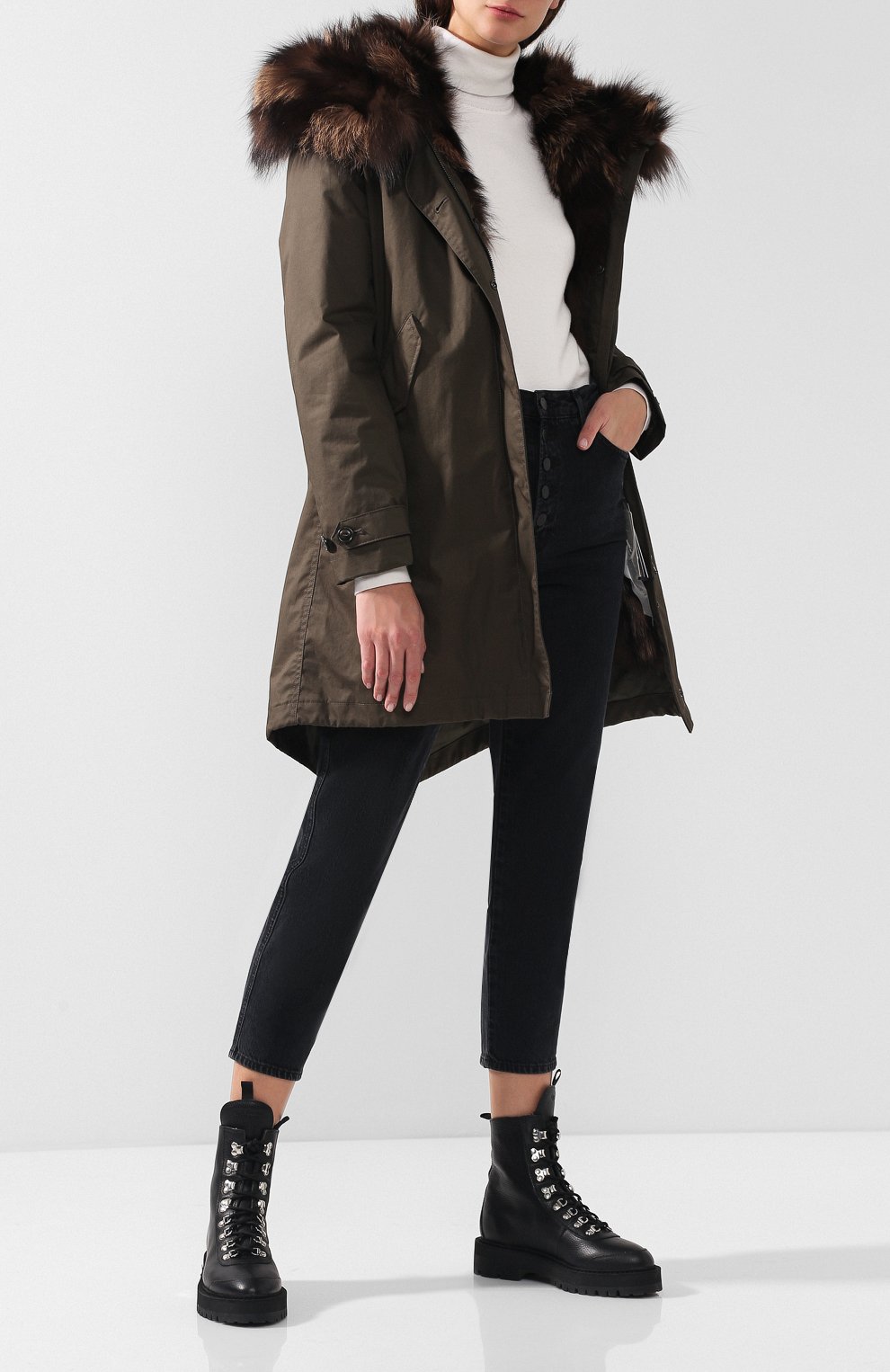 Хлопковая парка с меховой отделкой капюшона WOOLRICH, арт. WWCPS2631/LM10, фото 2