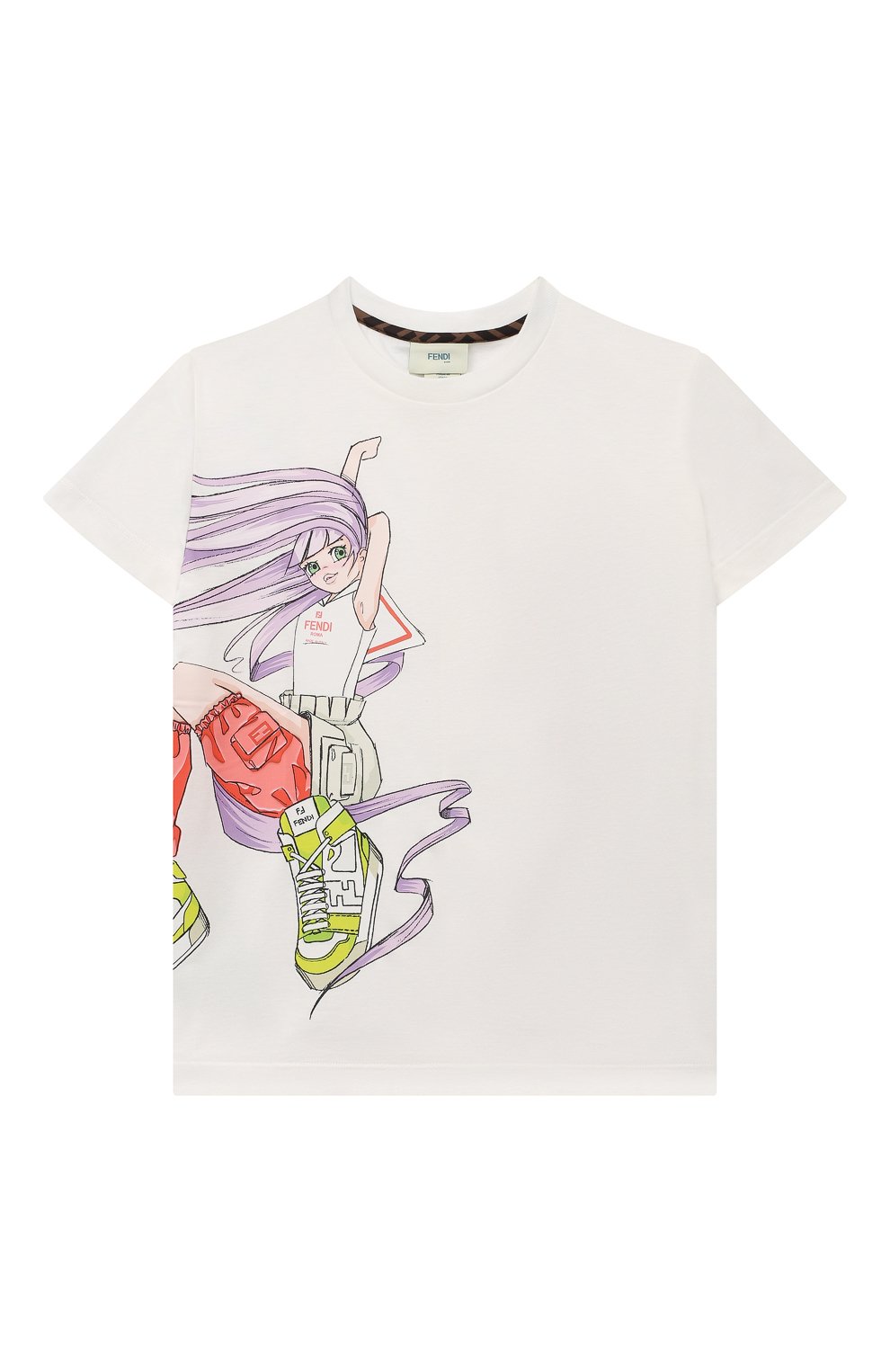 Хлопковая футболка FENDI, арт. JFI297/7AJ/8A-12+, фото 1