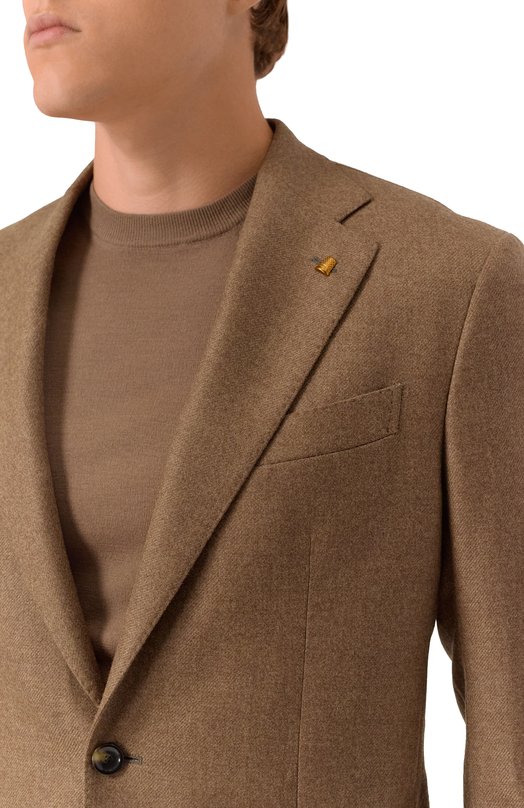 Пиджак из шерсти и кашемира Sartoria Latorre EF74/UG0505 Коричневый  EF74/UG0505 Фото 6