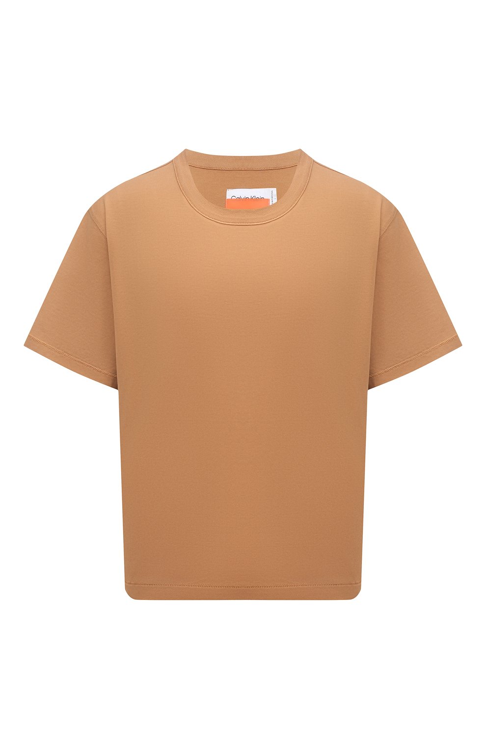 Хлопковая футболка HERON PRESTON FOR CALVIN KLEIN коричневого цвета по цене 12550 руб., арт. K20K203539, фото 1 Хлопковая футболка HERON PRESTON FOR CALVIN KLEIN, арт. K20K203539, фото 1