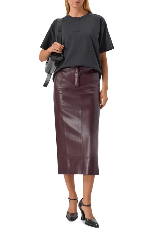 Хлопковая футболка Nanushka REECE Серый  REECE Фото 2