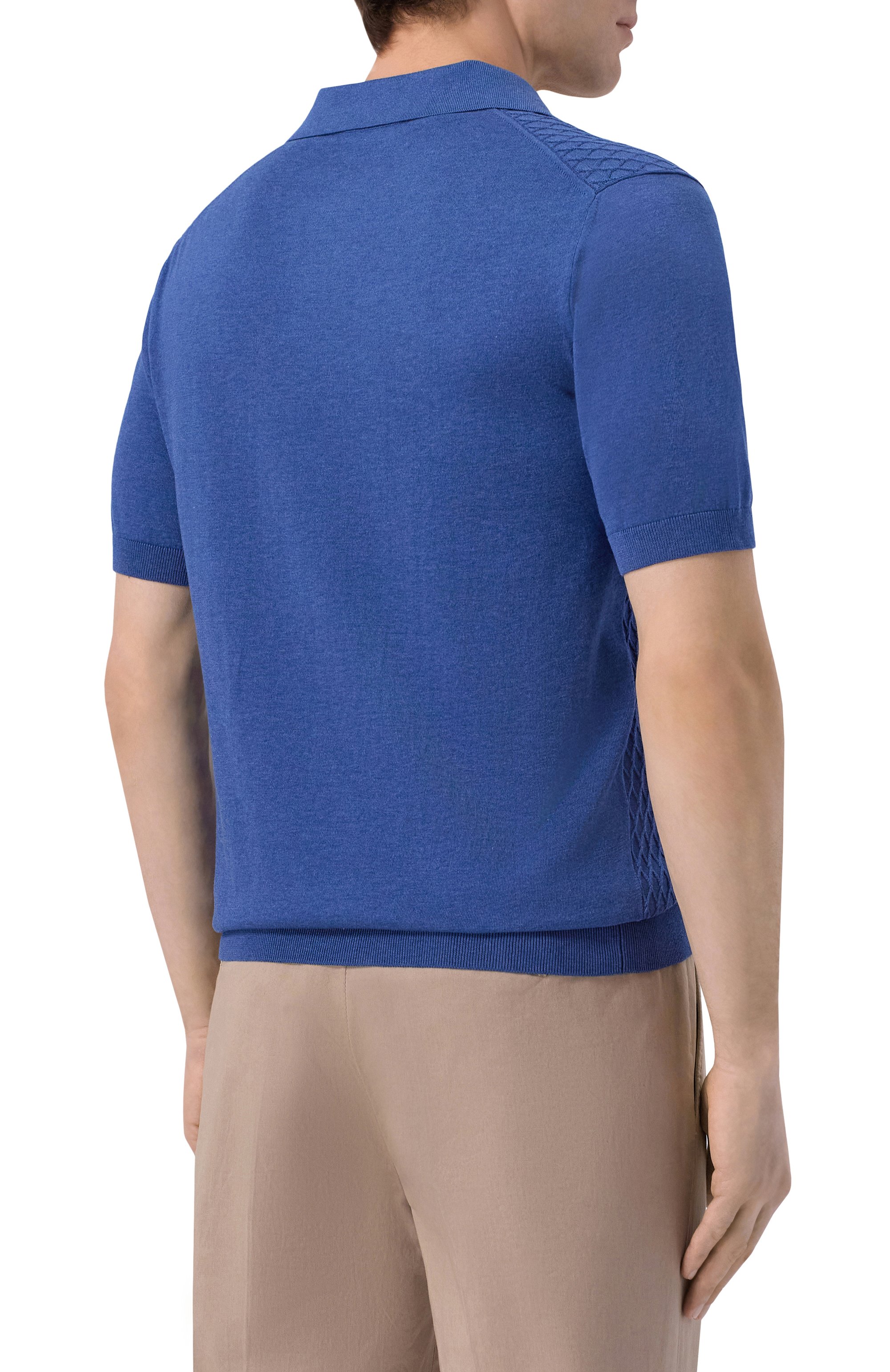 Поло из хлопка и шелка ANDREA CAMPAGNA, арт. SU26ST210-03/FST26, фото 4