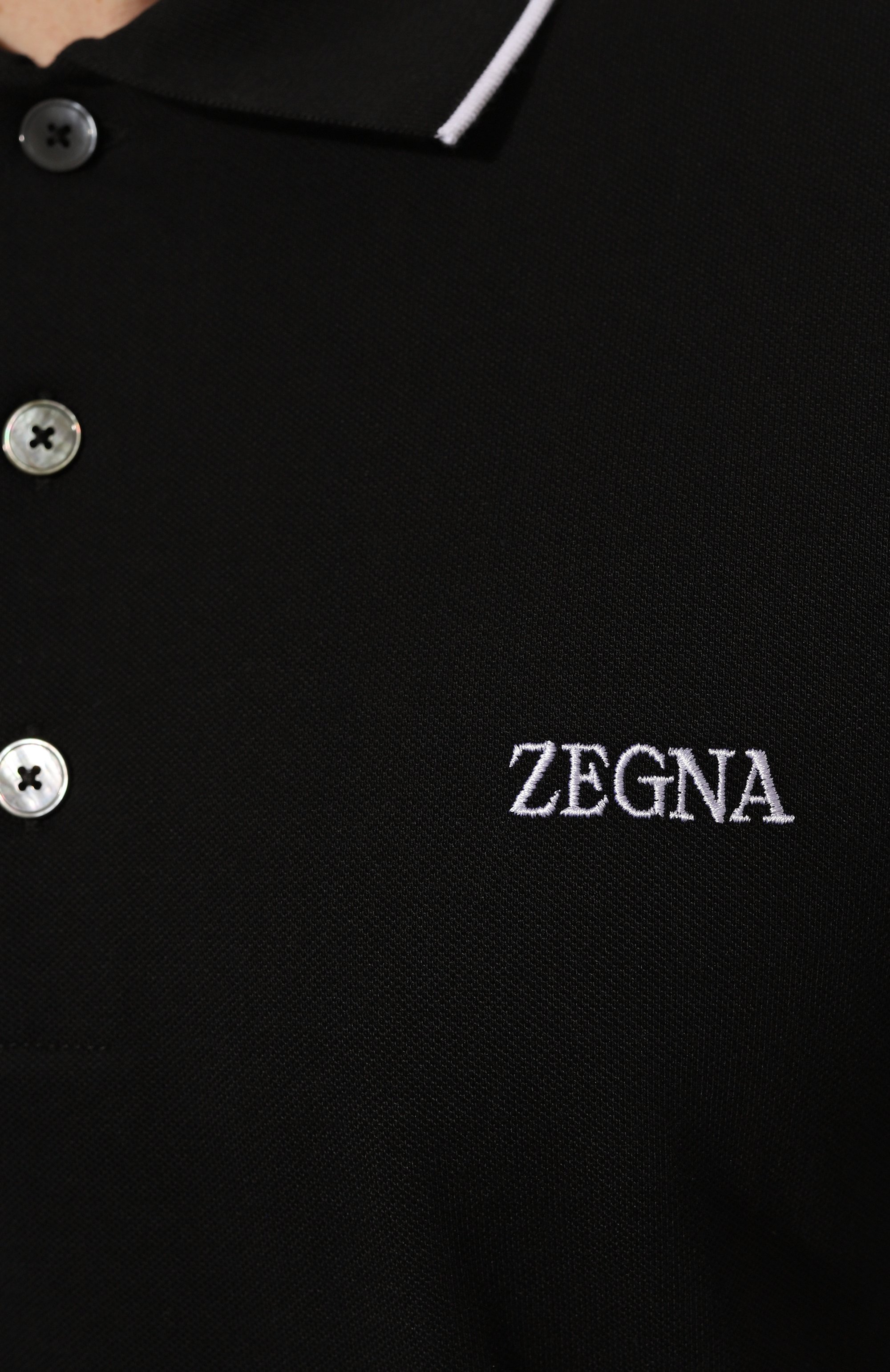 Хлопковое поло ZEGNA, арт. E7358A5/B746, фото 5