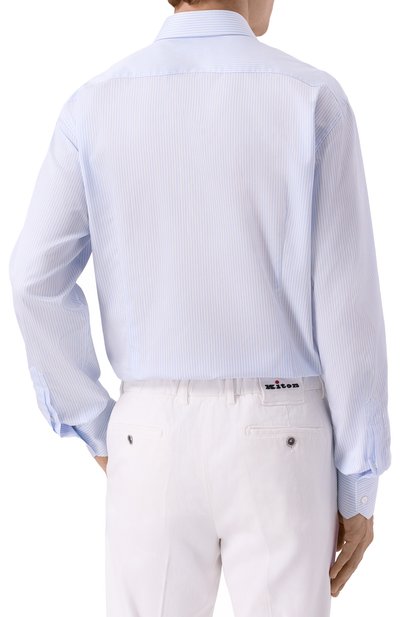 Хлопковая сорочка STEFANO RICCI голубого цвета по цене 95550 руб., арт. MC007467/BN2966, фото 4 Хлопковая сорочка STEFANO RICCI, арт. MC007467/BN2966, фото 4