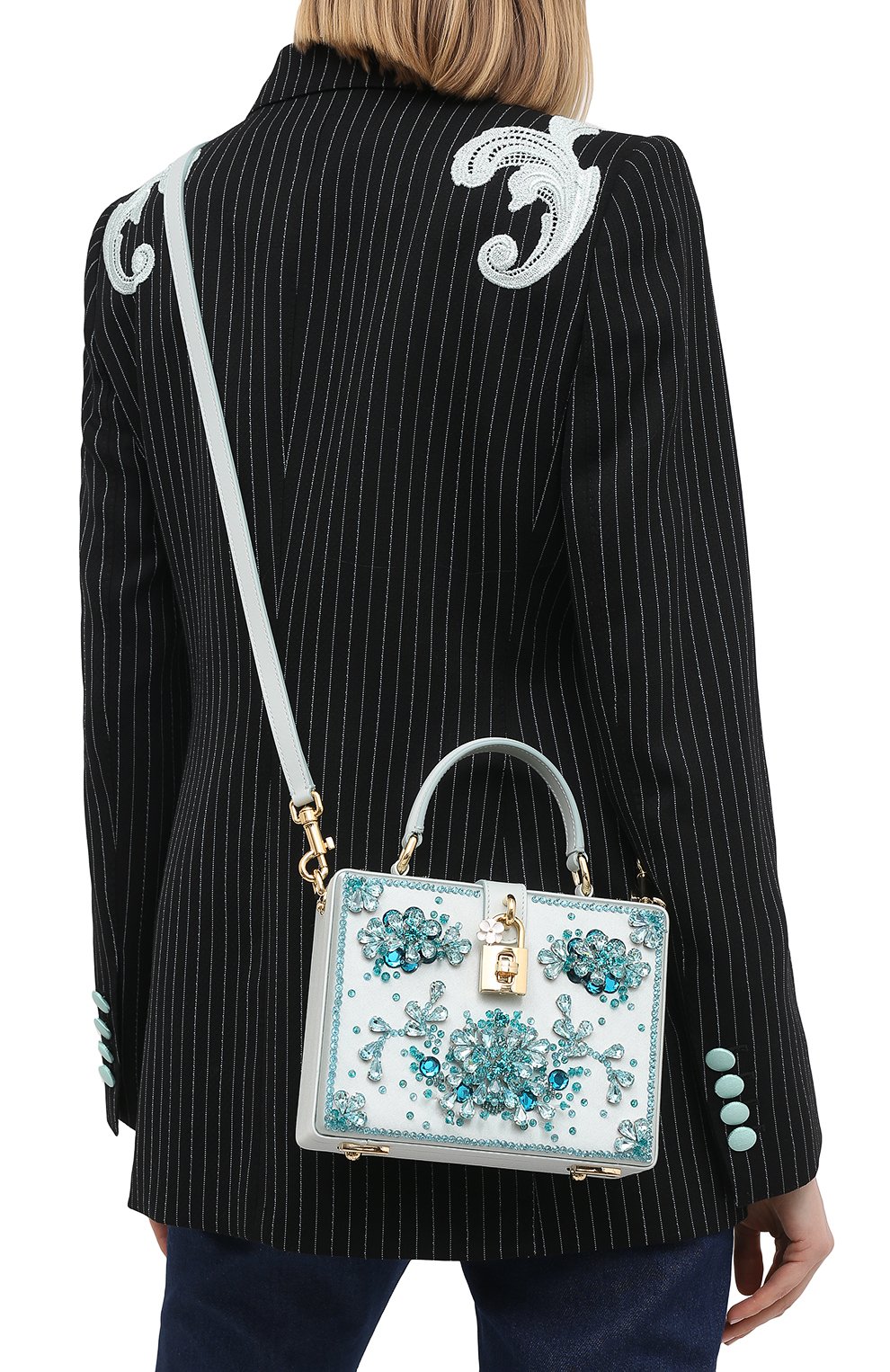 Сумка dolce box DOLCE & GABBANA голубого цвета по цене 415500 руб., арт. BB5970/AW128, фото 5 Сумка dolce box DOLCE & GABBANA, арт. BB5970/AW128, фото 5