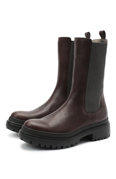 Кожаные ботинки BRUNELLO CUCINELLI, арт. MZSLG1906, фото 1