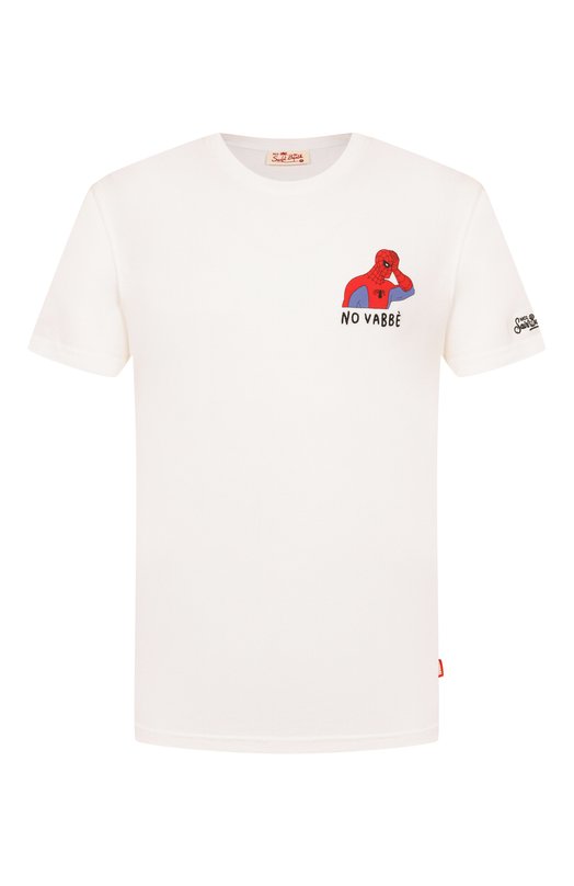 Хлопковая футболка MC2 Saint Barth STBM TSHIRT MAN/00007H Белый STBM TSHIRT MAN/00007H
