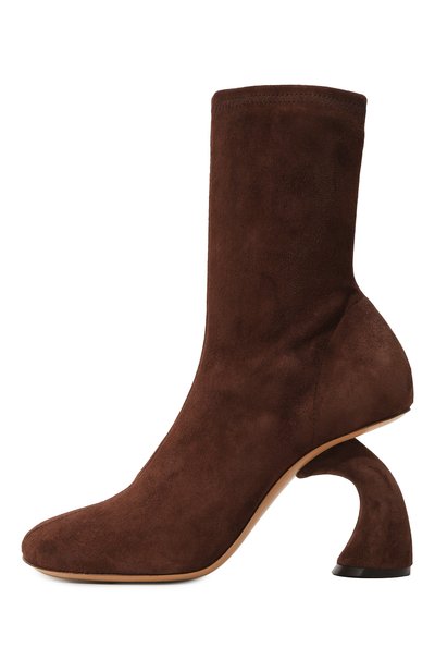 Замшевые ботильоны DRIES VAN NOTEN коричневого цвета по цене 74850 руб., арт. WS242-1146-H95/153, фото 4 Замшевые ботильоны DRIES VAN NOTEN, арт. WS242-1146-H95/153, фото 4