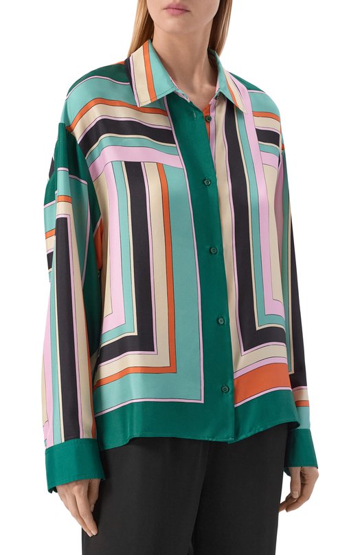 Шелковая рубашка Weekend Max Mara F0RMIA_001 Разноцветный  F0RMIA_001 Фото 3