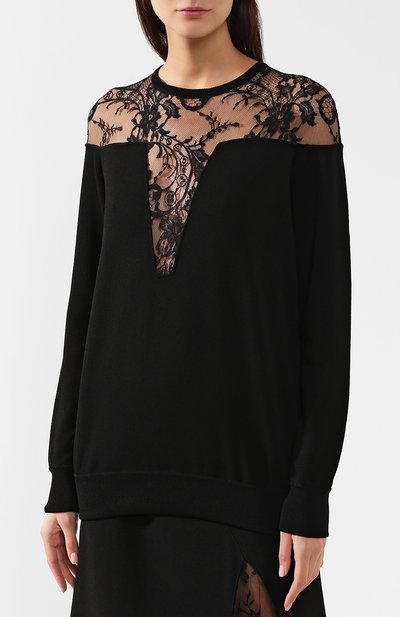 Пуловер из вискозы GIVENCHY черного цвета по цене 135500 руб., арт. BW907P4Z5J, фото 3 Пуловер из вискозы GIVENCHY, арт. BW907P4Z5J, фото 3