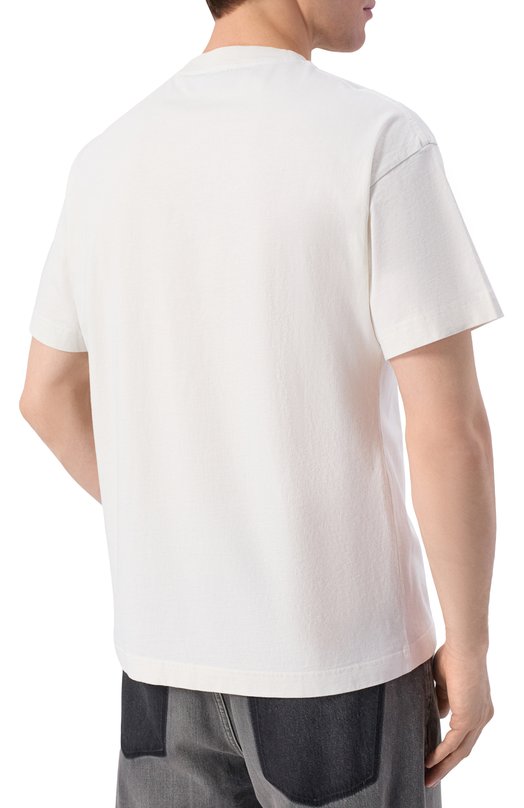 Хлопковая футболка Palm Angels PMAA109S26JER00A Белый  PMAA109S26JER00A Фото 4