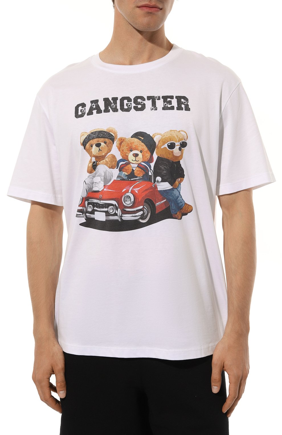 Хлопковая футболка BISIBIGLIO, арт. GANGSTER TEDDYS, фото 3