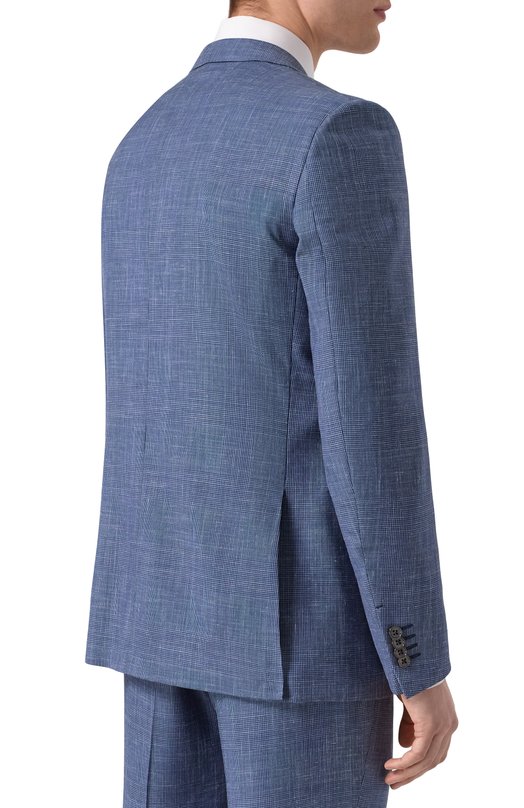 Костюм из шерсти и шелка Zegna 221225/949503A9 Синий  221225/949503A9 Фото 5