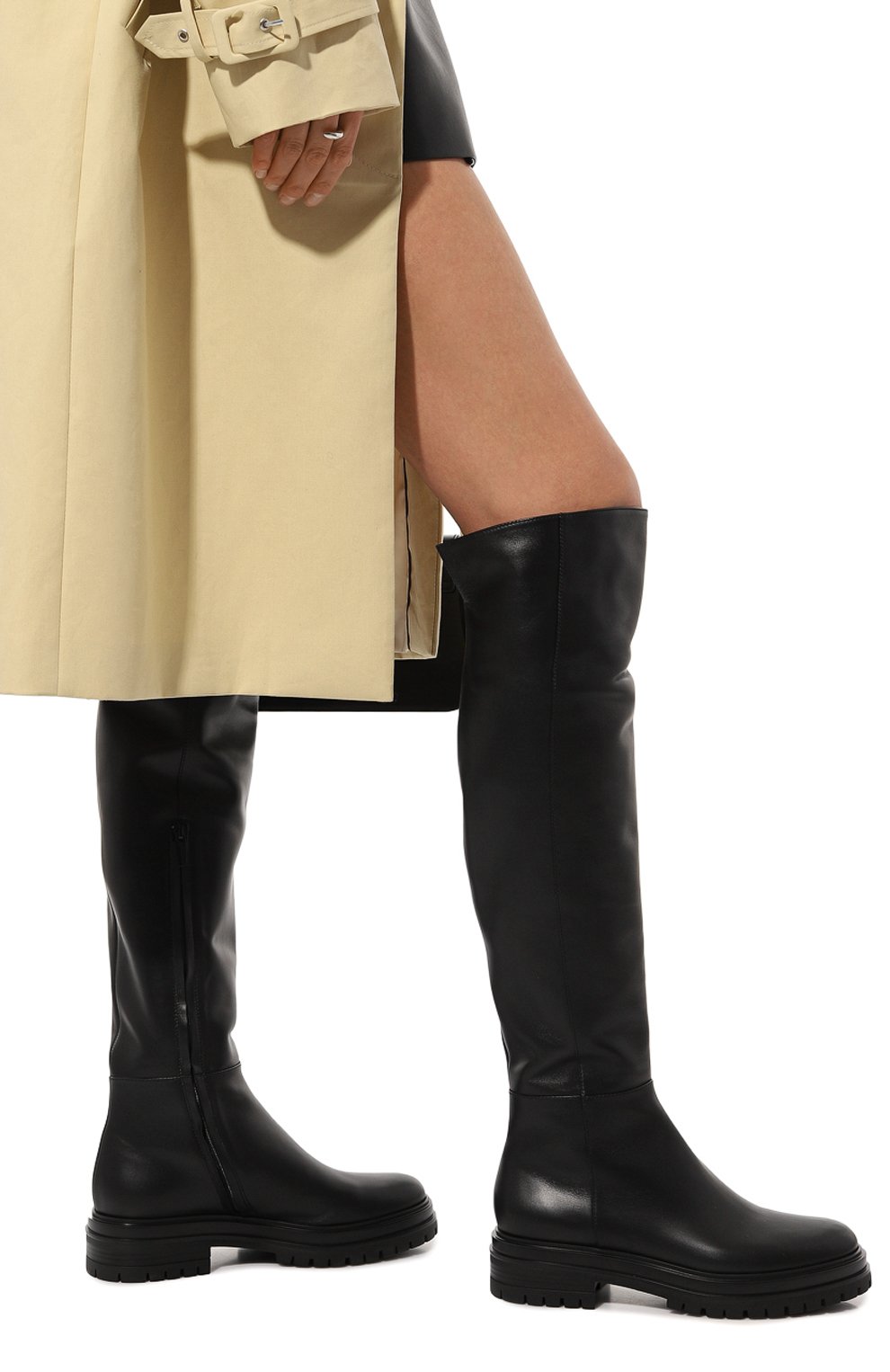 Кожаные ботфорты quinn GIANVITO ROSSI, арт. G80355.20G0M.VGINER0, фото 3