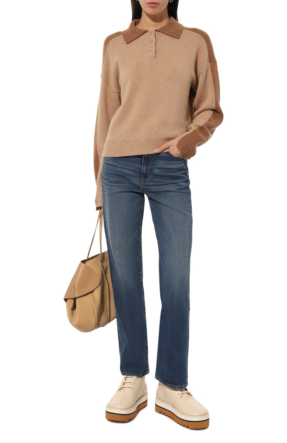 Ботинки sneak-elyse из экокожи STELLA MCCARTNEY кремового цвета по цене 68300 руб., арт. 810450/E00206, фото 2 Ботинки sneak-elyse из экокожи STELLA MCCARTNEY, арт. 810450/E00206, фото 2