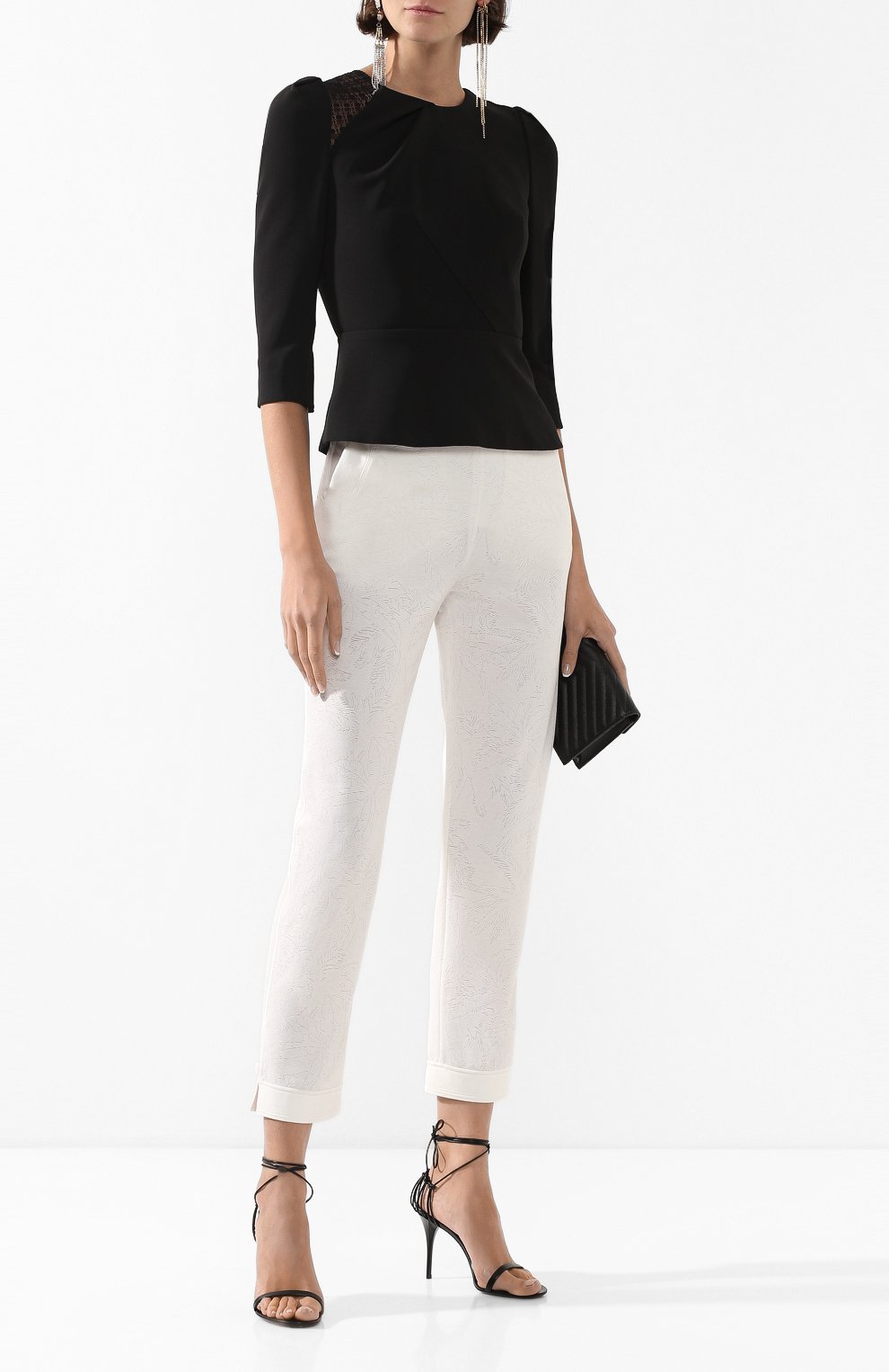 Брюки GIORGIO ARMANI белого цвета по цене 113000 руб., арт. 3HAP50/AJAMZ, фото 2 Брюки GIORGIO ARMANI, арт. 3HAP50/AJAMZ, фото 2