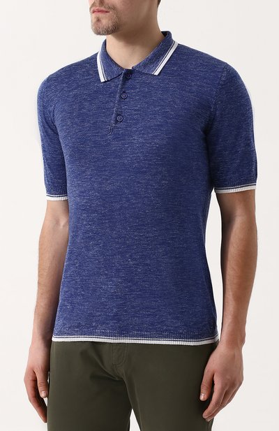 Поло из шелка и льна KITON, арт. UK285, фото 3