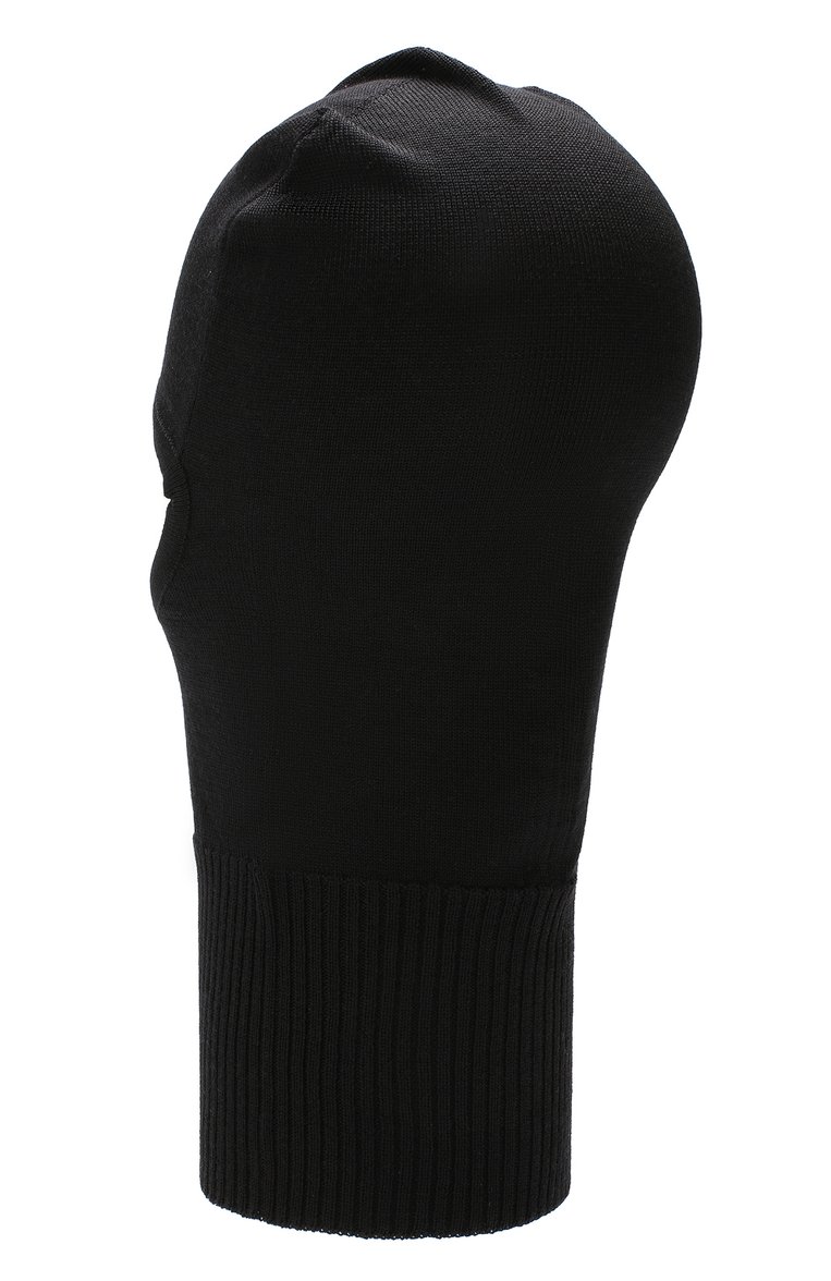 Женская шерстяная шапка-балаклава RICK OWENS черного цвета, арт. RP19F5478/M | Фото 2 (Материал: Шерсть, Текстиль; Статус проверки: Проверена категория; Женское Кросс-КТ: Балаклава; Материал сплава: Проставлено; Нос: Не проставлено)