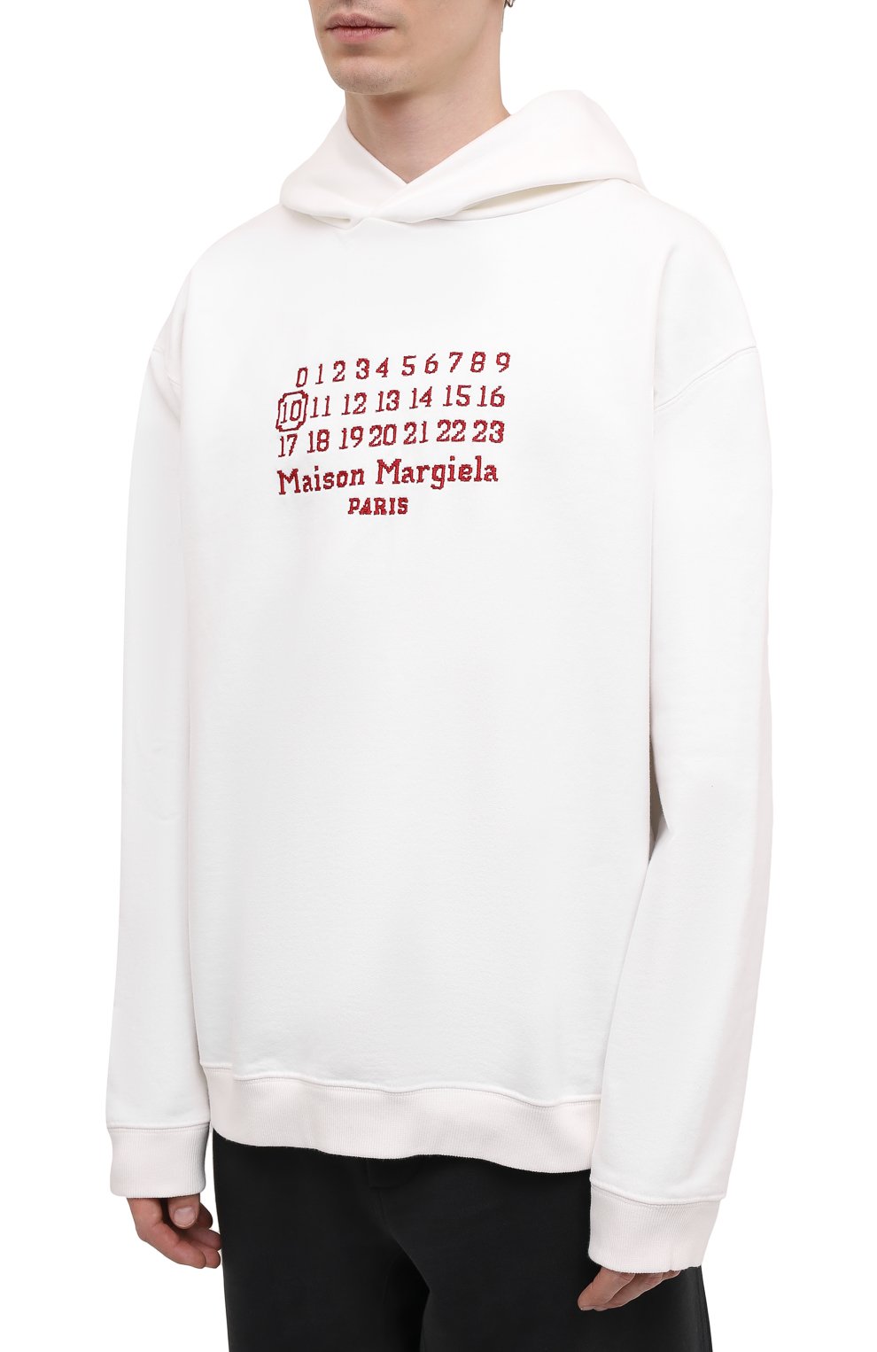 Хлопковое худи MAISON MARGIELA белого цвета по цене 71800 руб., арт. S50GU0163/S25503, фото 3 Хлопковое худи MAISON MARGIELA, арт. S50GU0163/S25503, фото 3