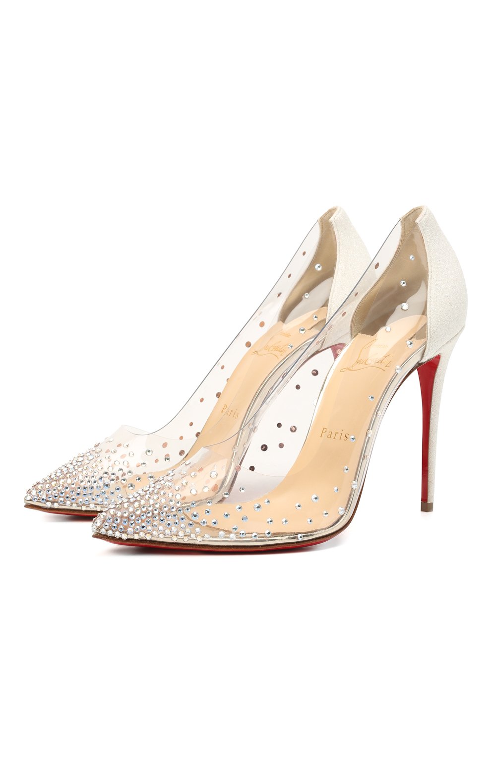 Комбинированные туфли degrastrass 100 CHRISTIAN LOUBOUTIN, арт. 3190804/DEGRASTRASS PVC 100, фото 1