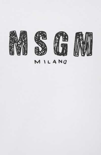 Хлопковая футболка MSGM KIDS, арт. S6MSJUTH004, фото 3