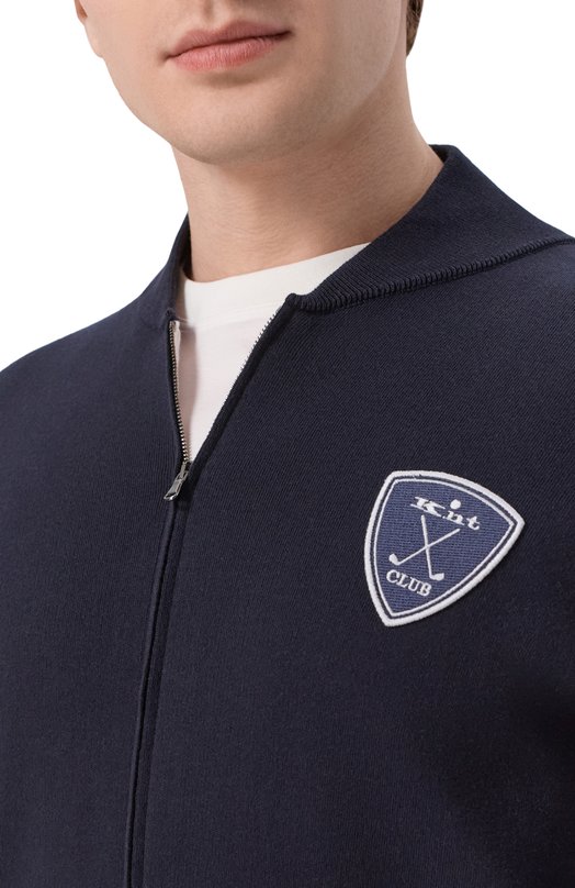 Хлопковый кардиган Kiton UMM0768 Синий  UMM0768 Фото 5