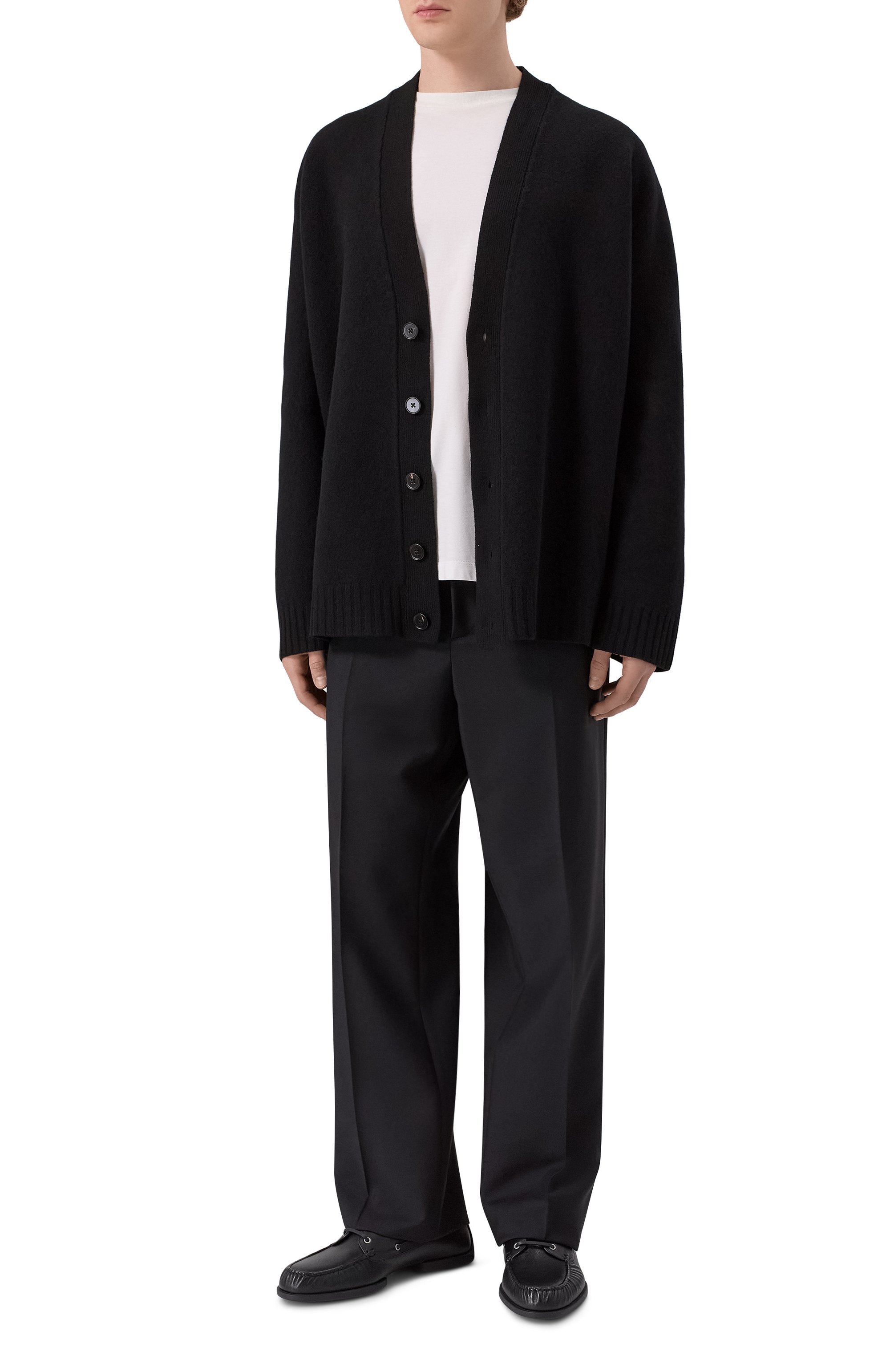 Кожаные топсайдеры JIL SANDER черного цвета по цене 108000 руб., арт. J33WR0022/P7582, фото 2 Кожаные топсайдеры JIL SANDER, арт. J33WR0022/P7582, фото 2