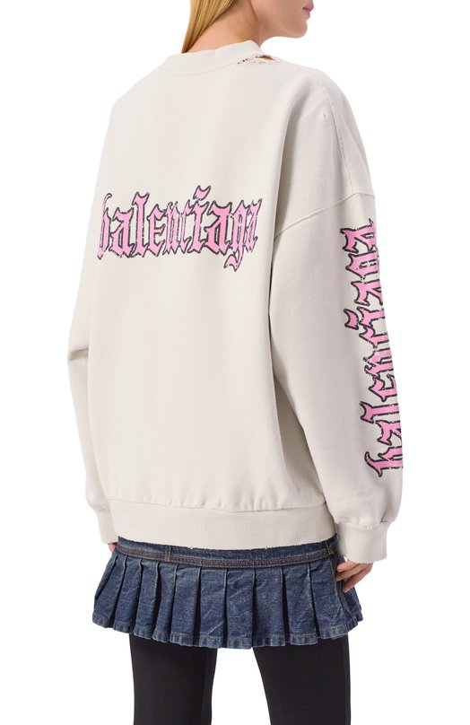Хлопковое платье Balenciaga 838718/TSVW5 Разноцветный  838718/TSVW5 Фото 4