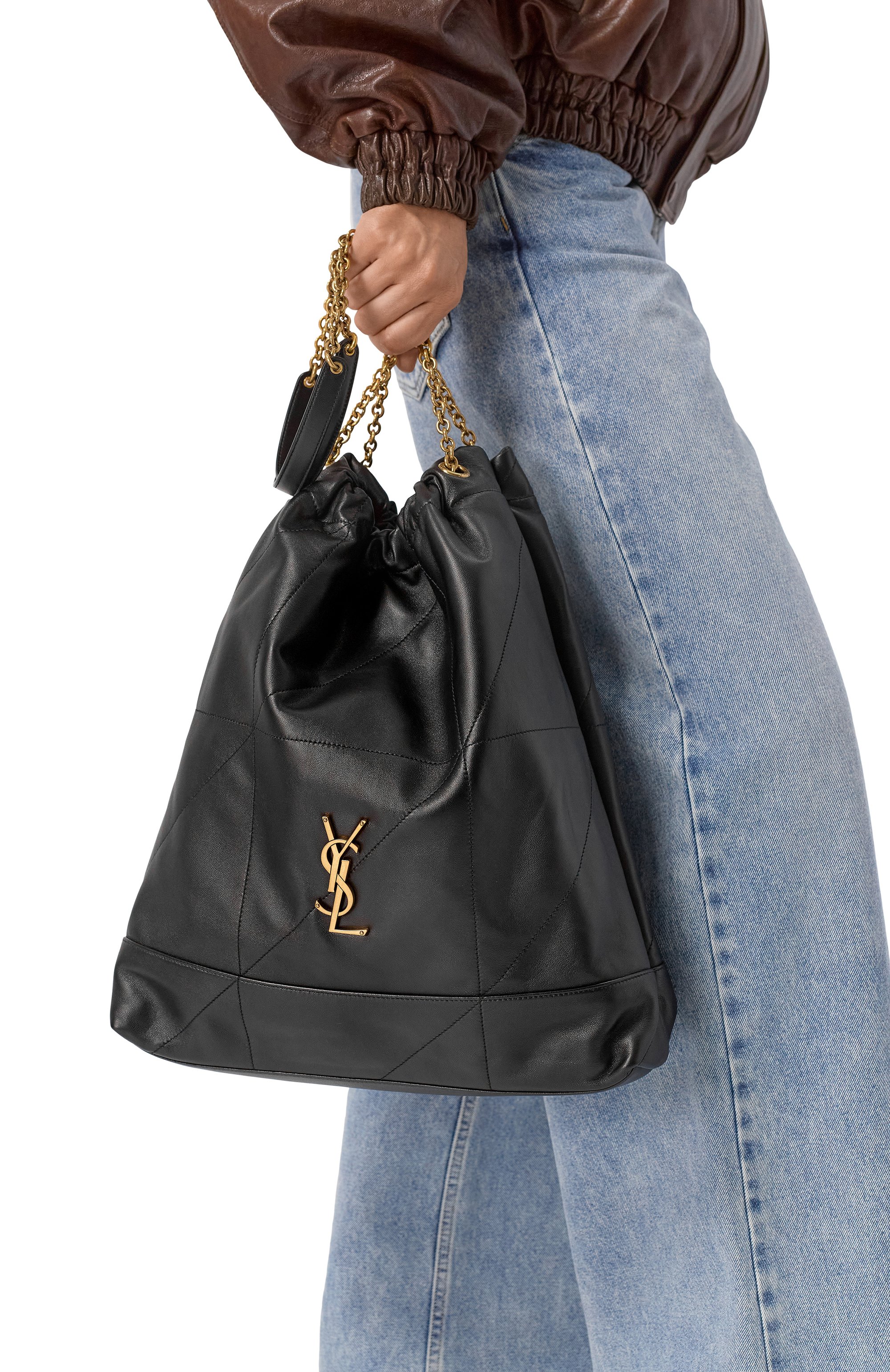 Сумка jamie pochon large SAINT LAURENT, арт. 828350/AAB32, фото 2