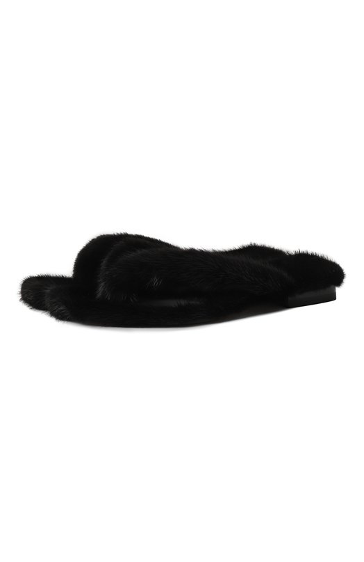 Меховые шлепанцы из норки Ruban SN168.19.NOR900 Чёрный SN168.19.NOR900