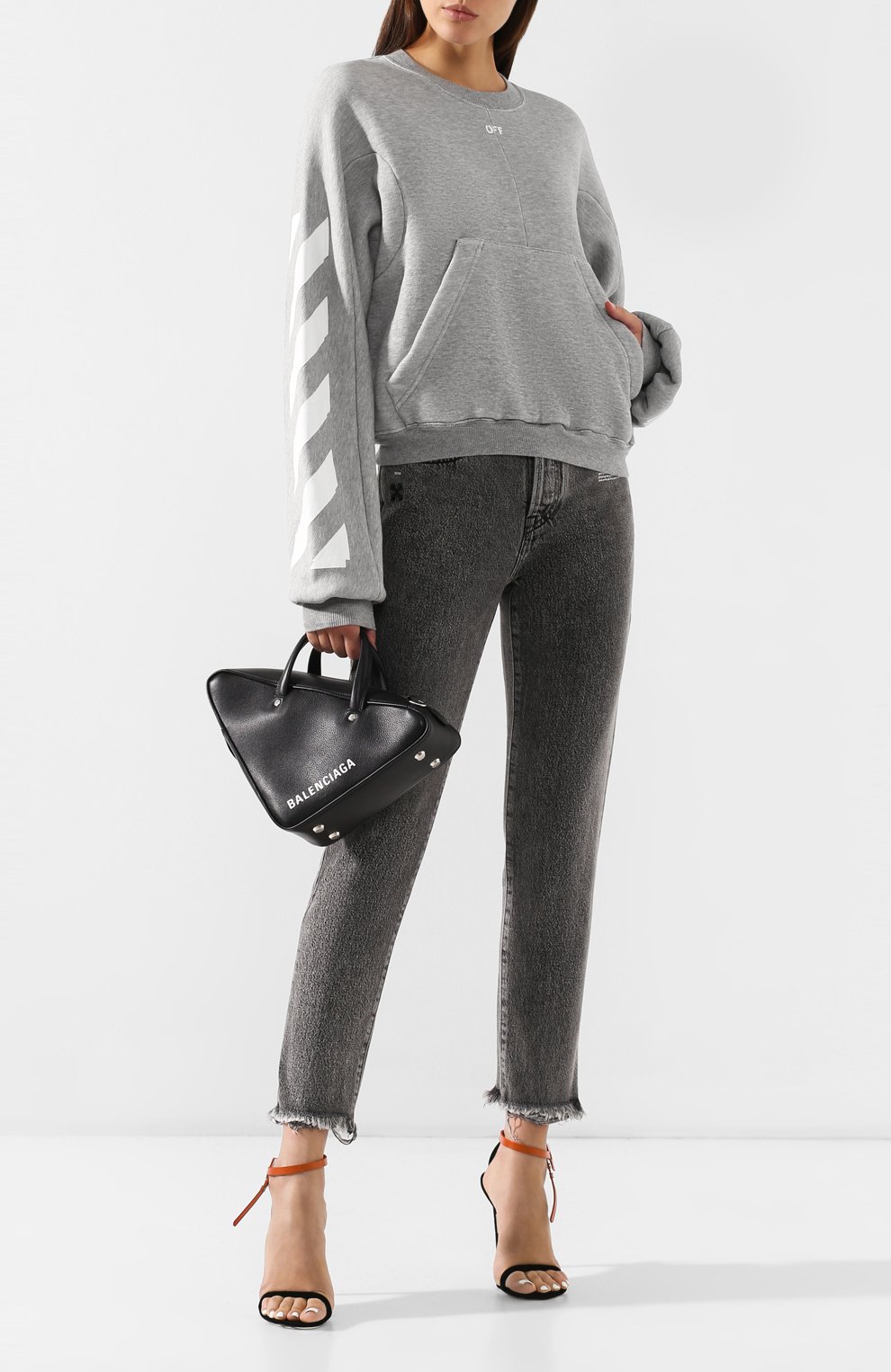 Хлопковый свитшот OFF-WHITE, арт. 0WBA043R194030690701, фото 2