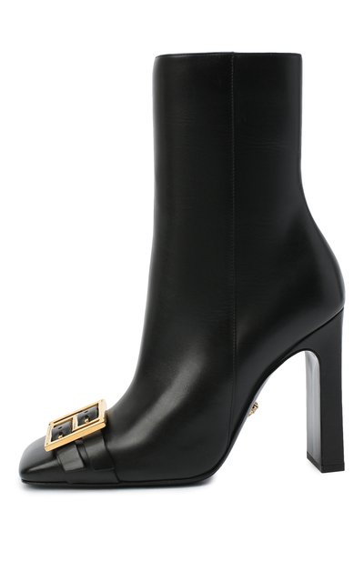 Кожаные ботильоны VERSACE черного цвета по цене 137500 руб., арт. DST434P/DVT2P, фото 3 Кожаные ботильоны VERSACE, арт. DST434P/DVT2P, фото 3