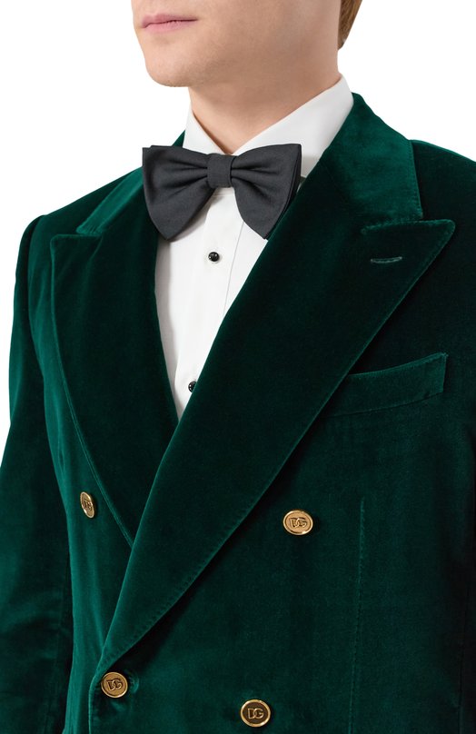 Бархатный пиджак Dolce & Gabbana G2TV8T/FUVKR Зелёный  G2TV8T/FUVKR Фото 5
