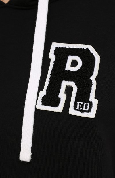 Хлопковое худи REDVALENTINO черно-белого цвета по цене 48400 руб., арт. XR3MF08Y/6DY, фото 5 Хлопковое худи REDVALENTINO, арт. XR3MF08Y/6DY, фото 5