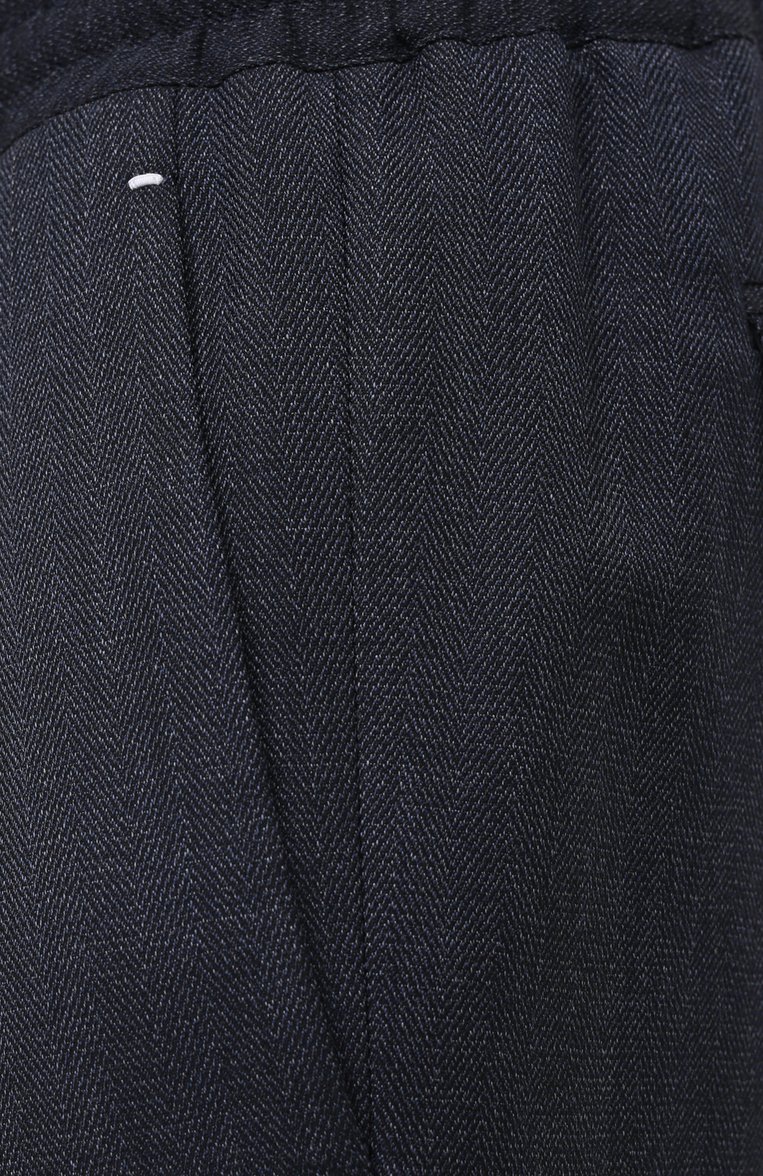 Мужские шерстяные джоггеры BERLUTI синего цвета, арт. R18TCU62-003 | Фото 6 (Длина (брюки, джинсы): Стандартные; Материал внешний: Шерсть; Силуэт М (брюки): Джоггеры; Стили: Спорт-шик)