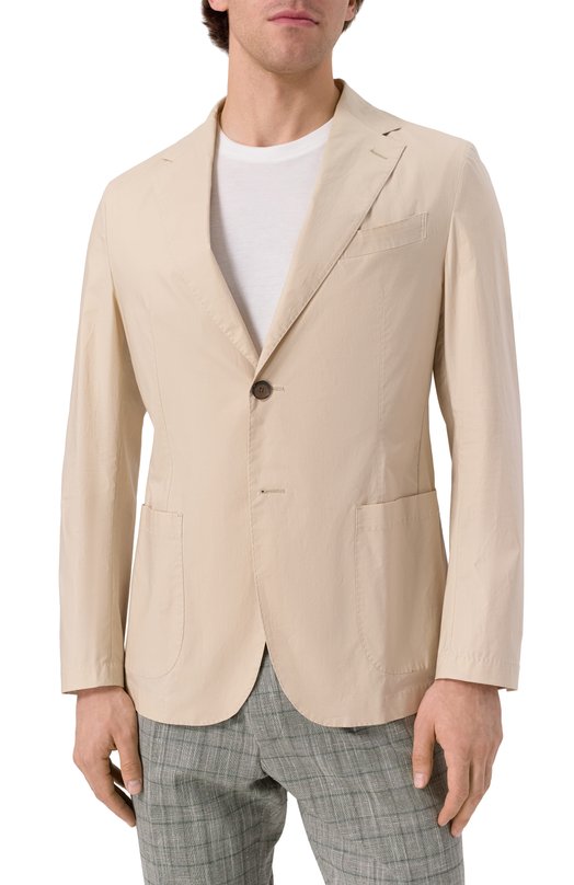 Хлопковый пиджак Windsor 13 BU0N0 10019306/30046305 Бежевый  13 BU0N0 10019306/30046305 Фото 5