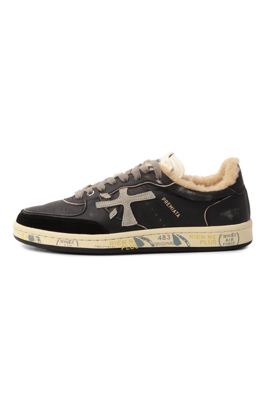Кожаные кеды Bskt Clay Premiata BSKTCLAD/VAR 6909M Чёрный  BSKTCLAD/VAR 6909M Фото 4